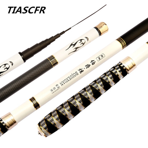 Telescopic Fishing Rod 3.6m-7.2m Carbon Fiber Ultra-light Super Hard Casting Rod  Hand Pole for Carp Fishing